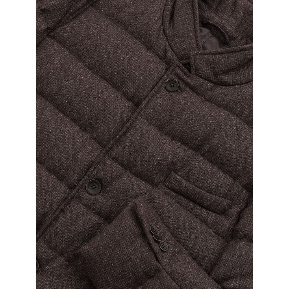 Herno Brown Wool Jacket - Timeless Elegance Redefined