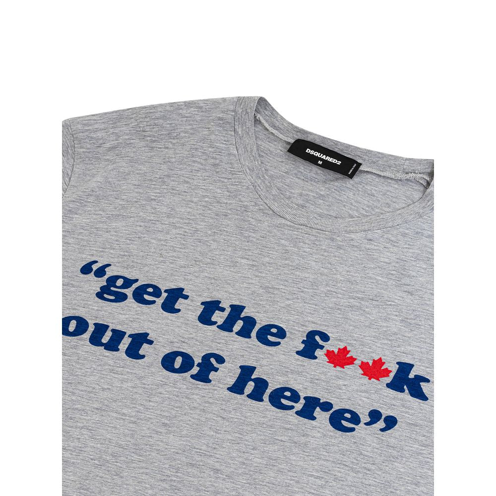 Dsquared² Gray Cotton T-Shirt for Elevated Casual Style