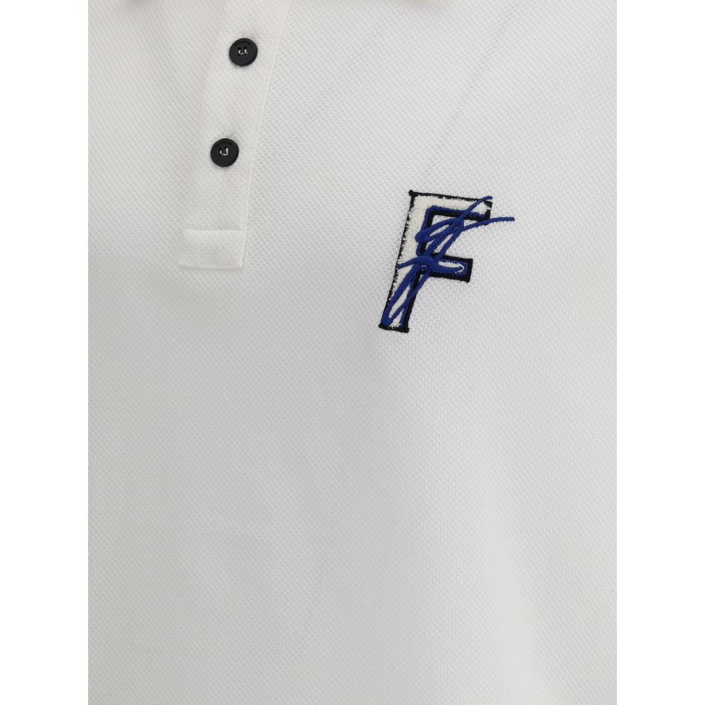 Ferragamo Navy Cotton Polo Shirt for Elevated Casual Elegance