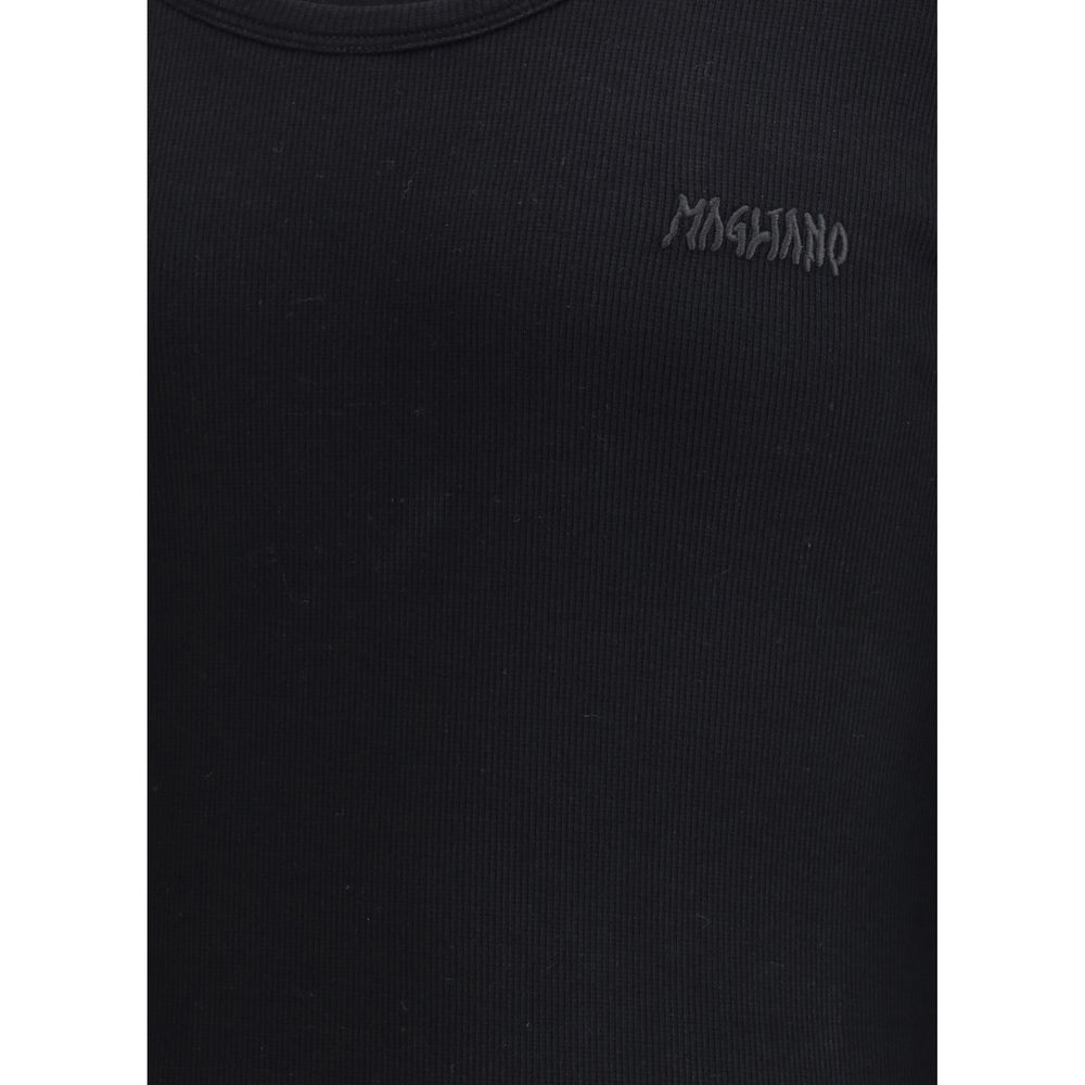 Magliano Black Jersey Long Sleeve Shirt in Luxe Layered Design
