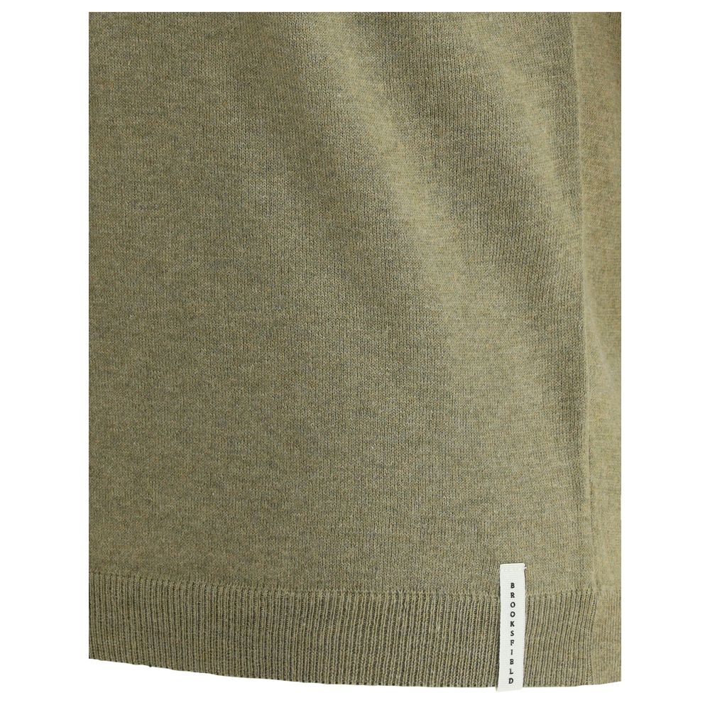 Brooksfield White Cotton Knit T-Shirt for Effortless Sophistication