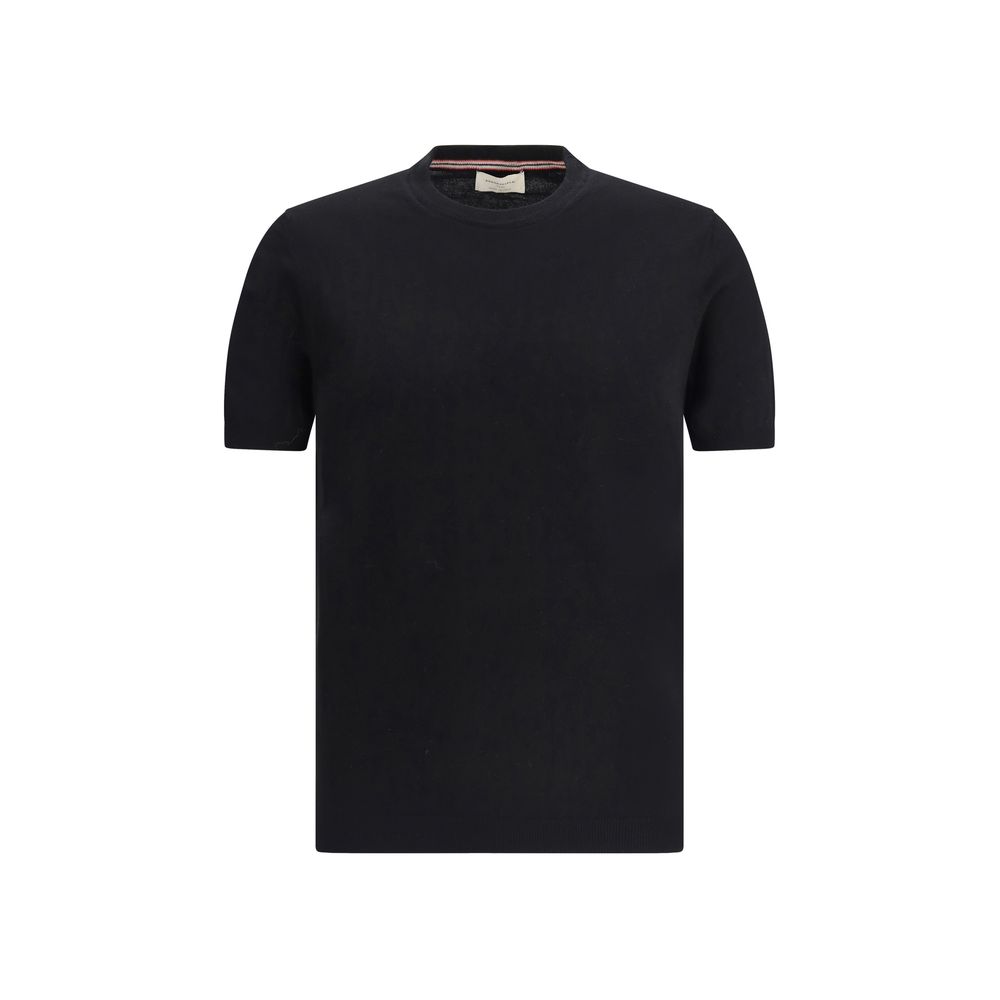 Brooksfield White Cotton Knit T-Shirt - Elevated Casual Elegance