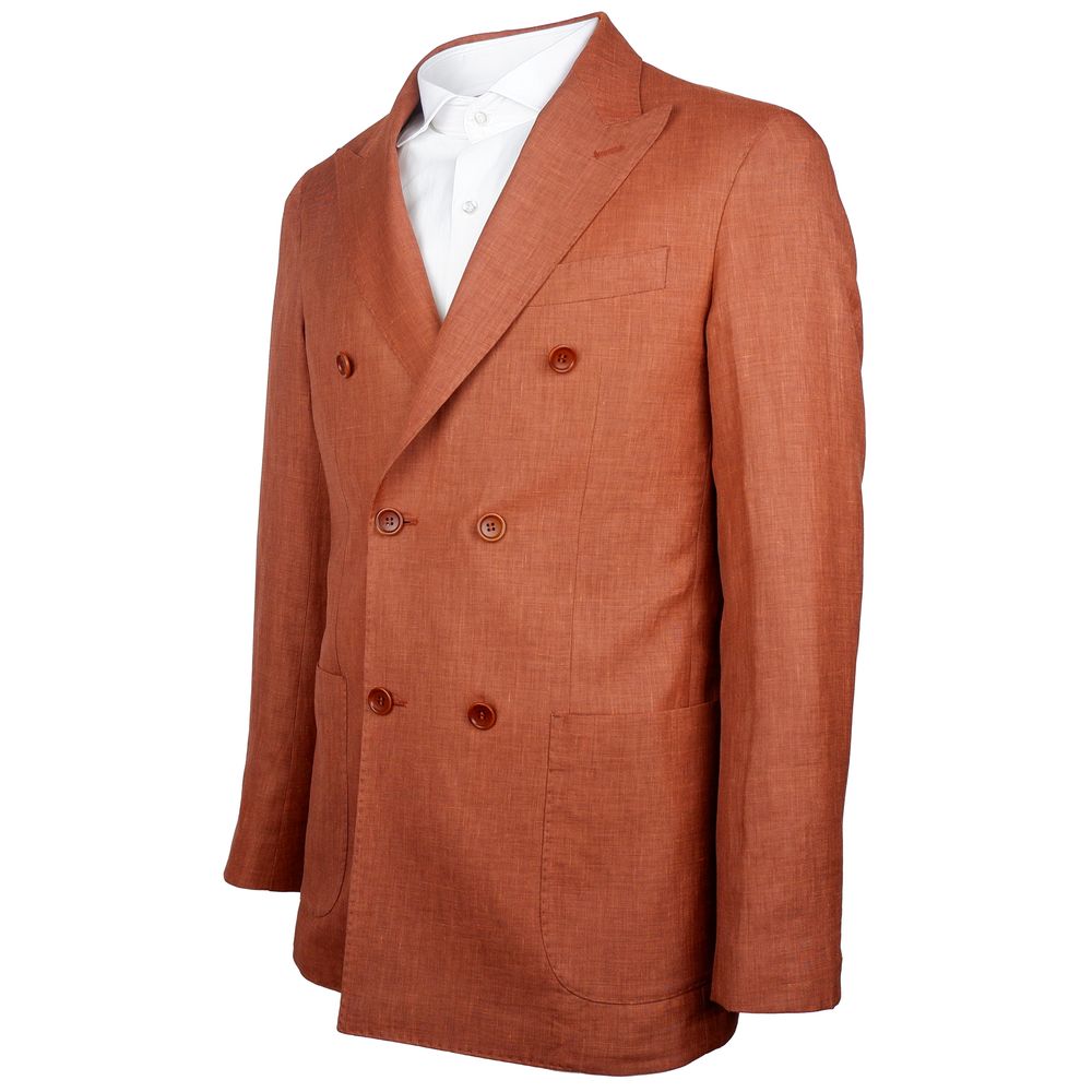 Loro Piana Brown Linen Blazer for Timeless Elegance