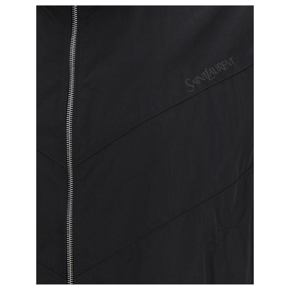 Saint Laurent Black Waterproof Fabric Teddy Jacket