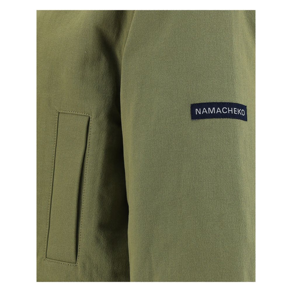 Namacheko Black Cotton Bomber Jacket for Effortless Elegance