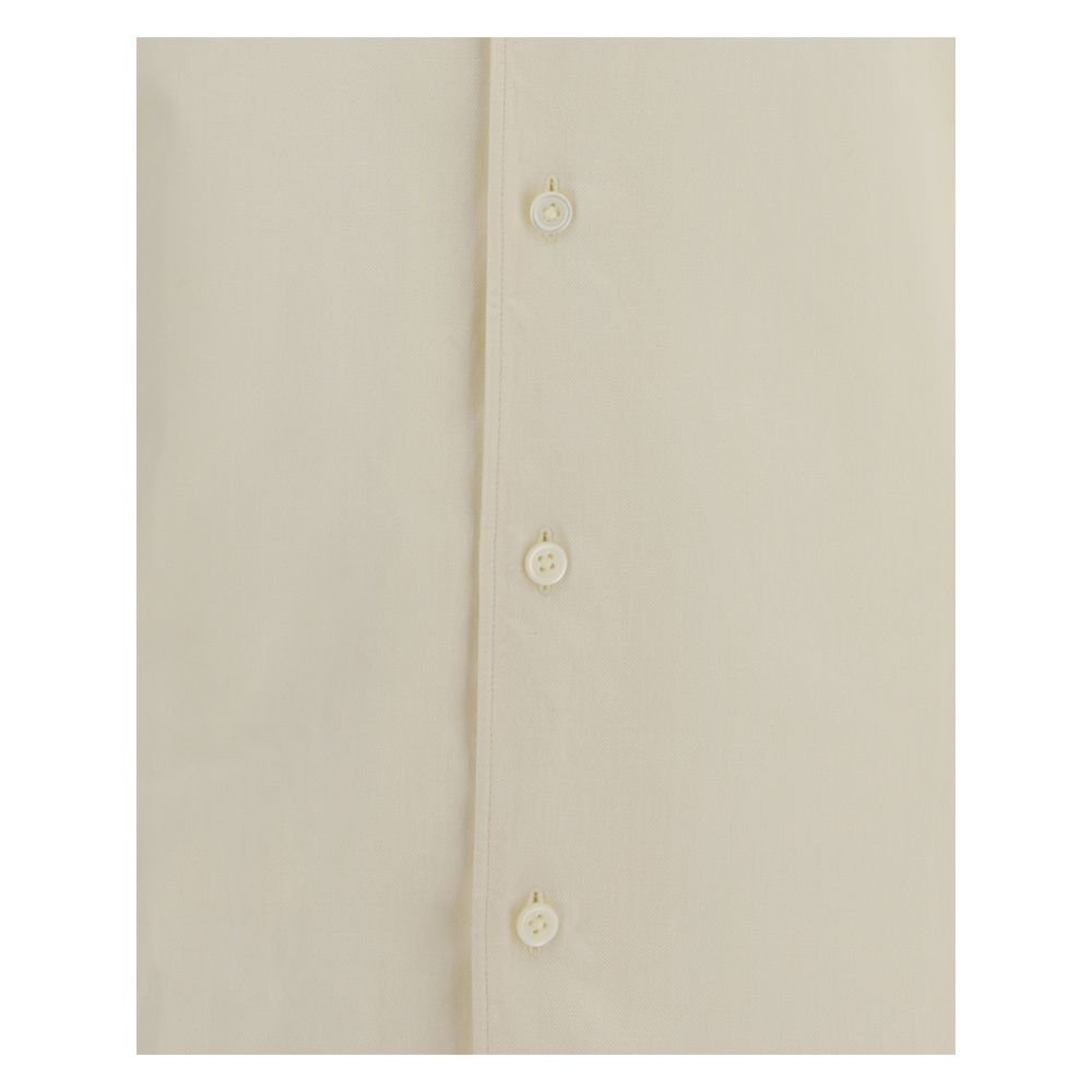 ZEGNA White Cotton and Linen Shirt for Effortless Elegance