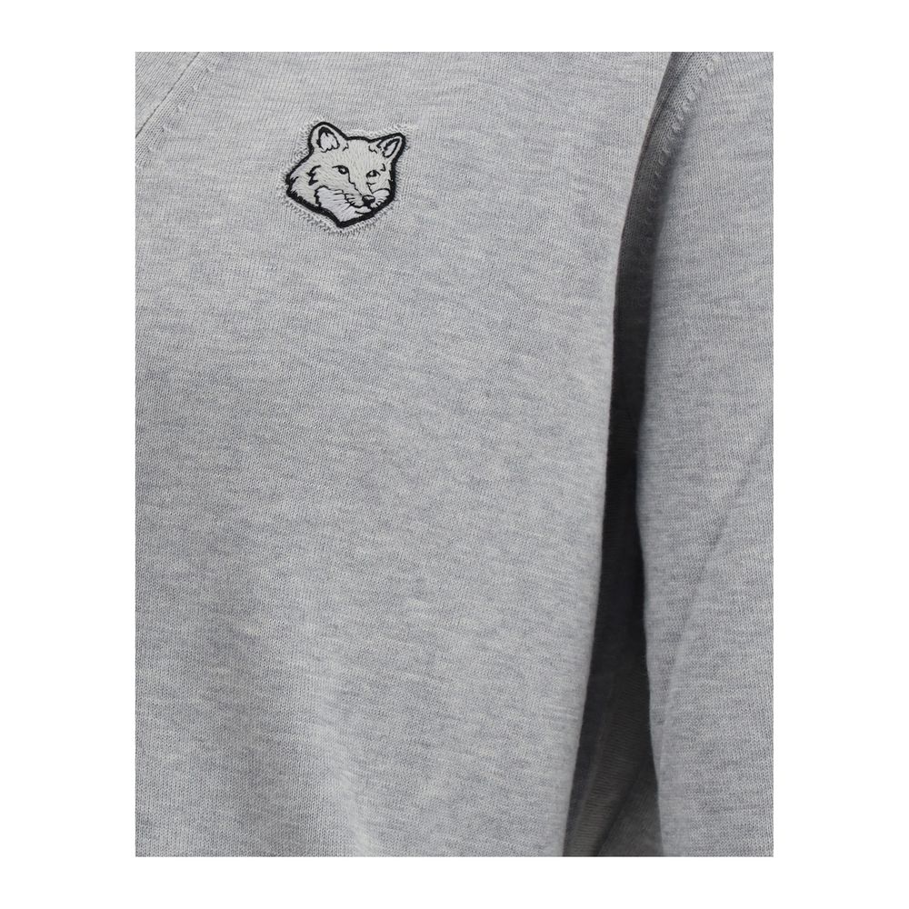 Maison Kitsuné Grey Premium Cotton Cardigan