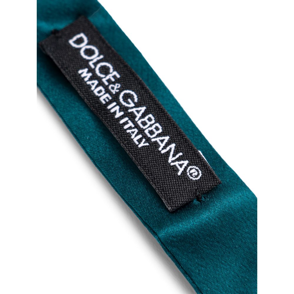Dolce & Gabbana Green Silk Ties & Bowtie for Timeless Elegance