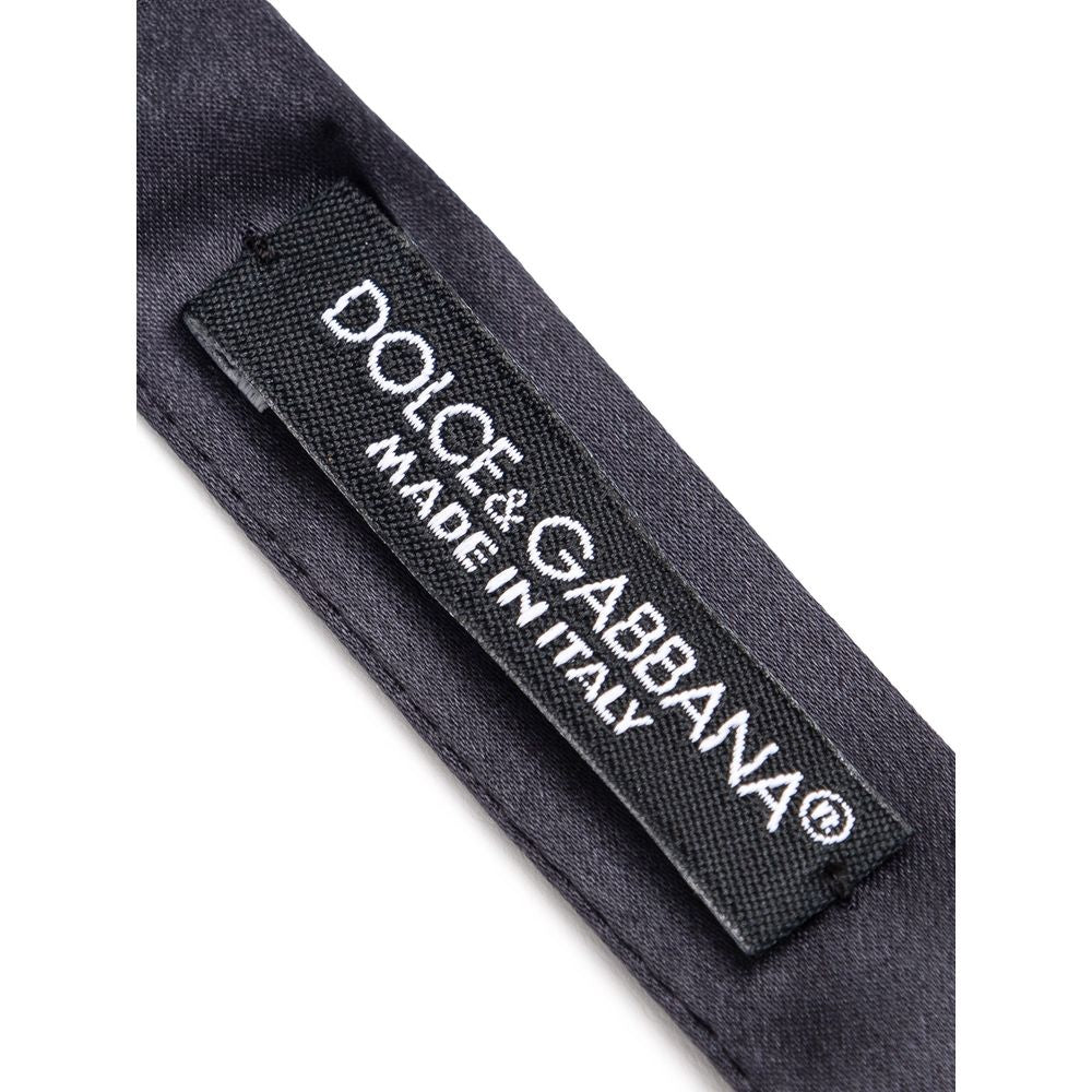 Dolce & Gabbana Gray Silk Ties & Bowtie for Timeless Elegance
