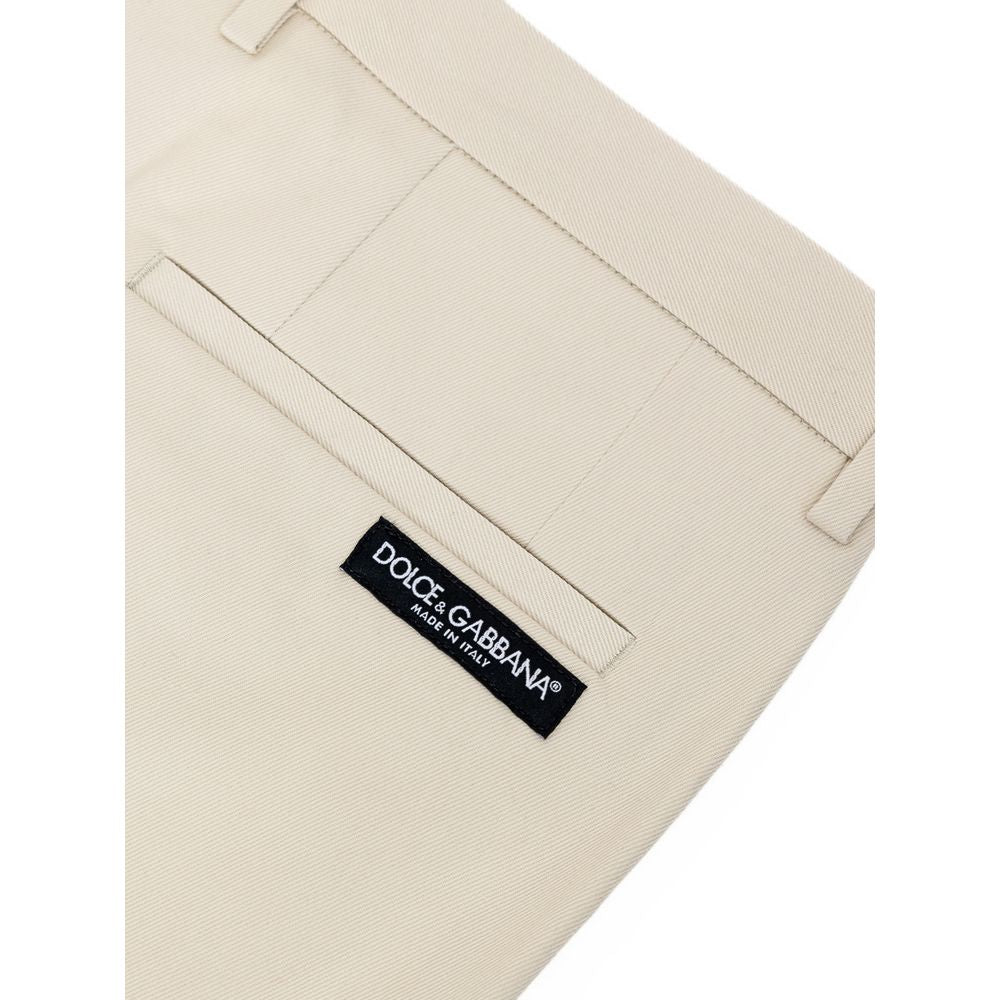 Dolce & Gabbana Beige Cotton Shorts for Effortless Elegance