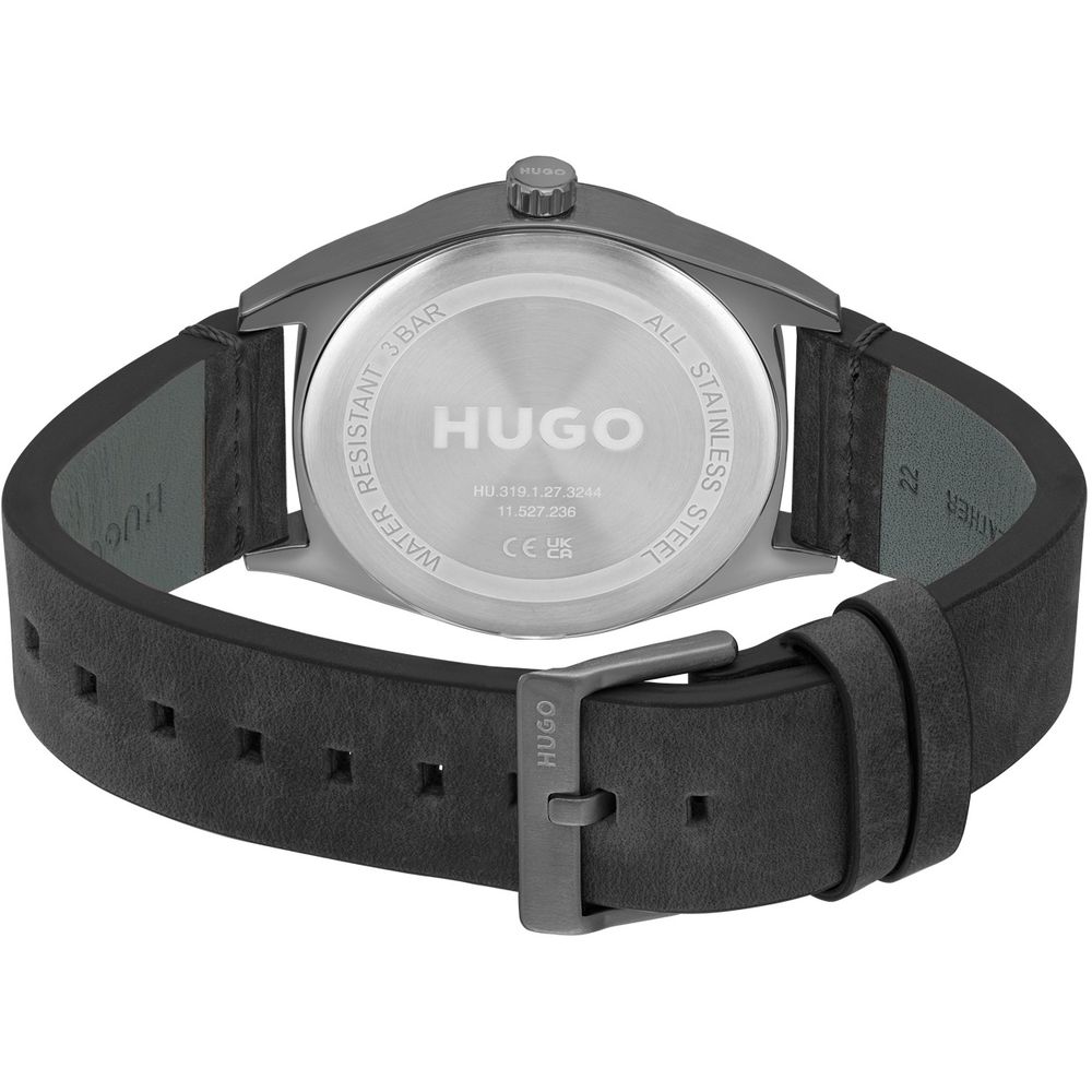 Hugo Boss Black Leather Watch for Timeless Sophistication
