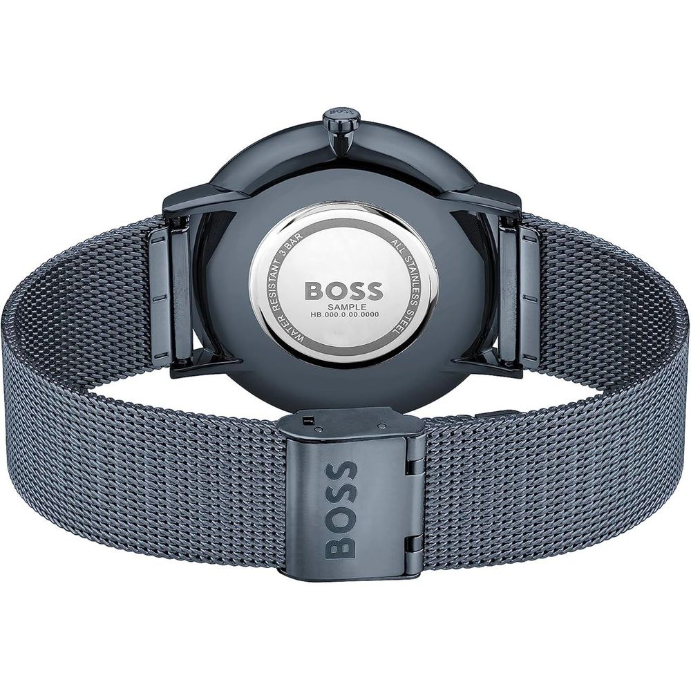 Hugo Boss Blue Stainless Steel Watch for Timeless Elegance