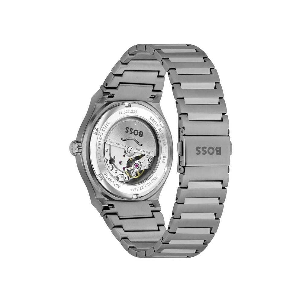 Hugo Boss Gray Stainless Steel Watch for Timeless Elegance