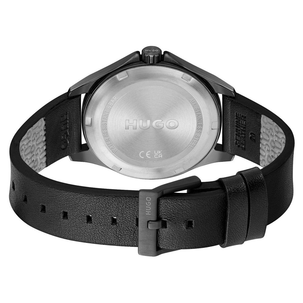 Hugo Boss Black Leather Watch for Timeless Elegance