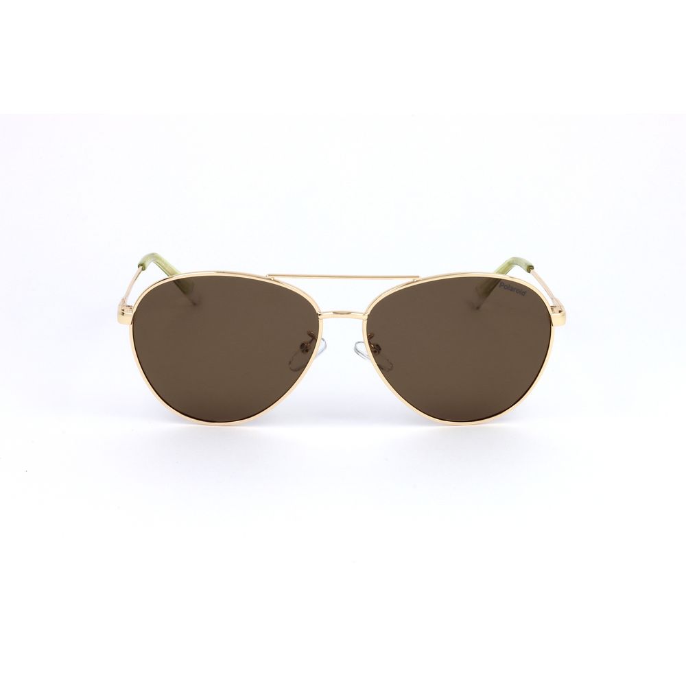 Polaroid Gold Metal Sunglasses for Timeless Elegance