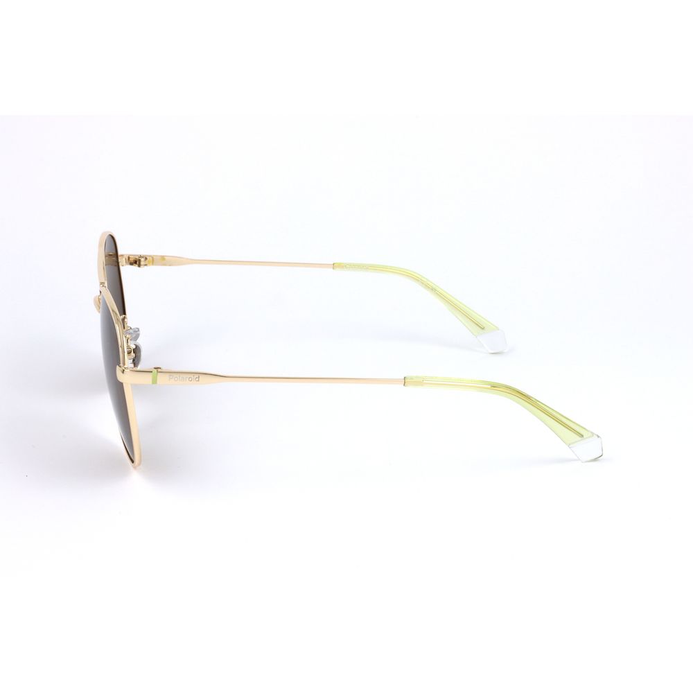 Polaroid Gold Metal Sunglasses for Timeless Elegance