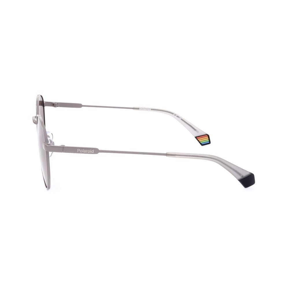 Polaroid Gray Stainless Steel Sunglasses for Elevated Style