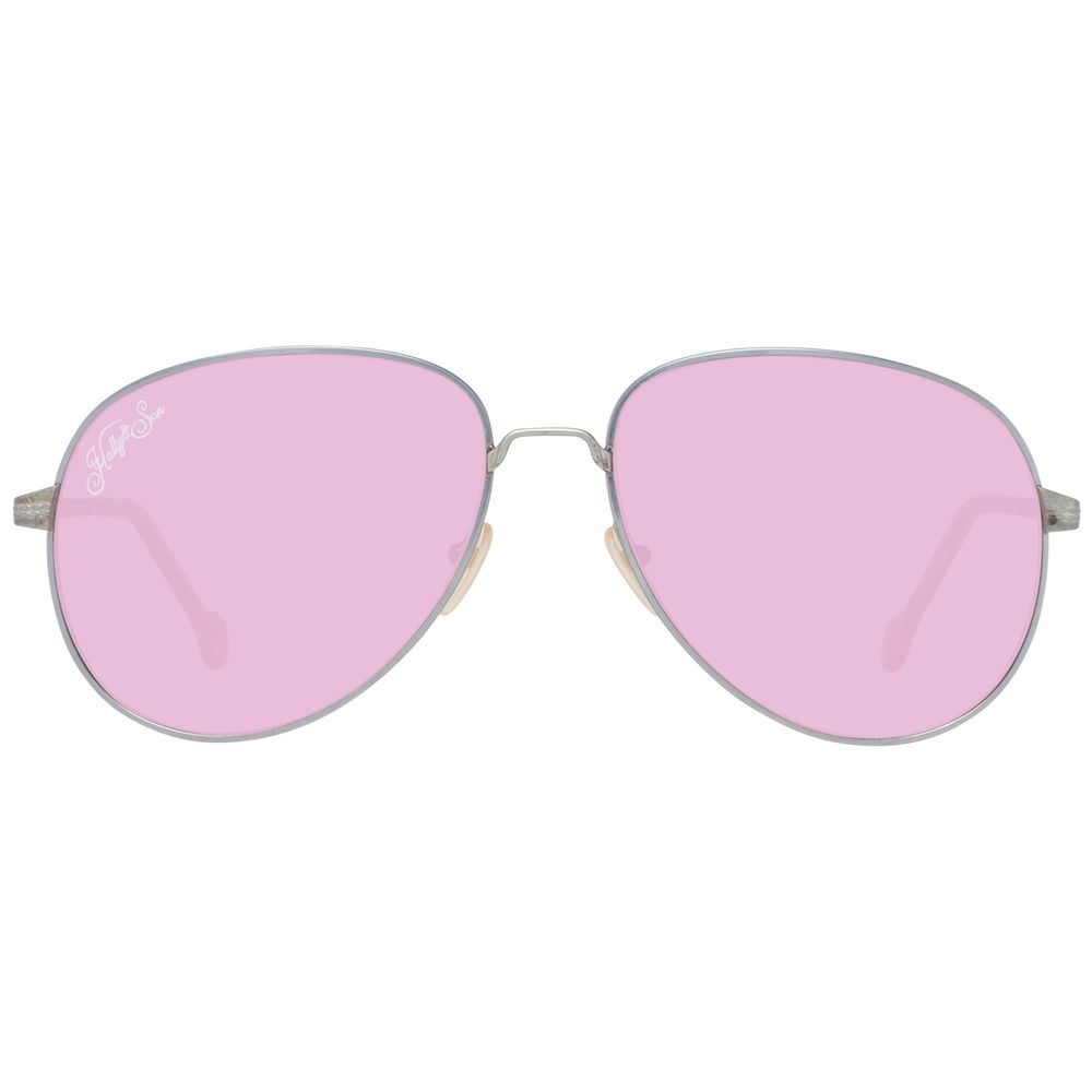 Hally & Son Gold Metal Sunglasses with Timeless Elegance and Style