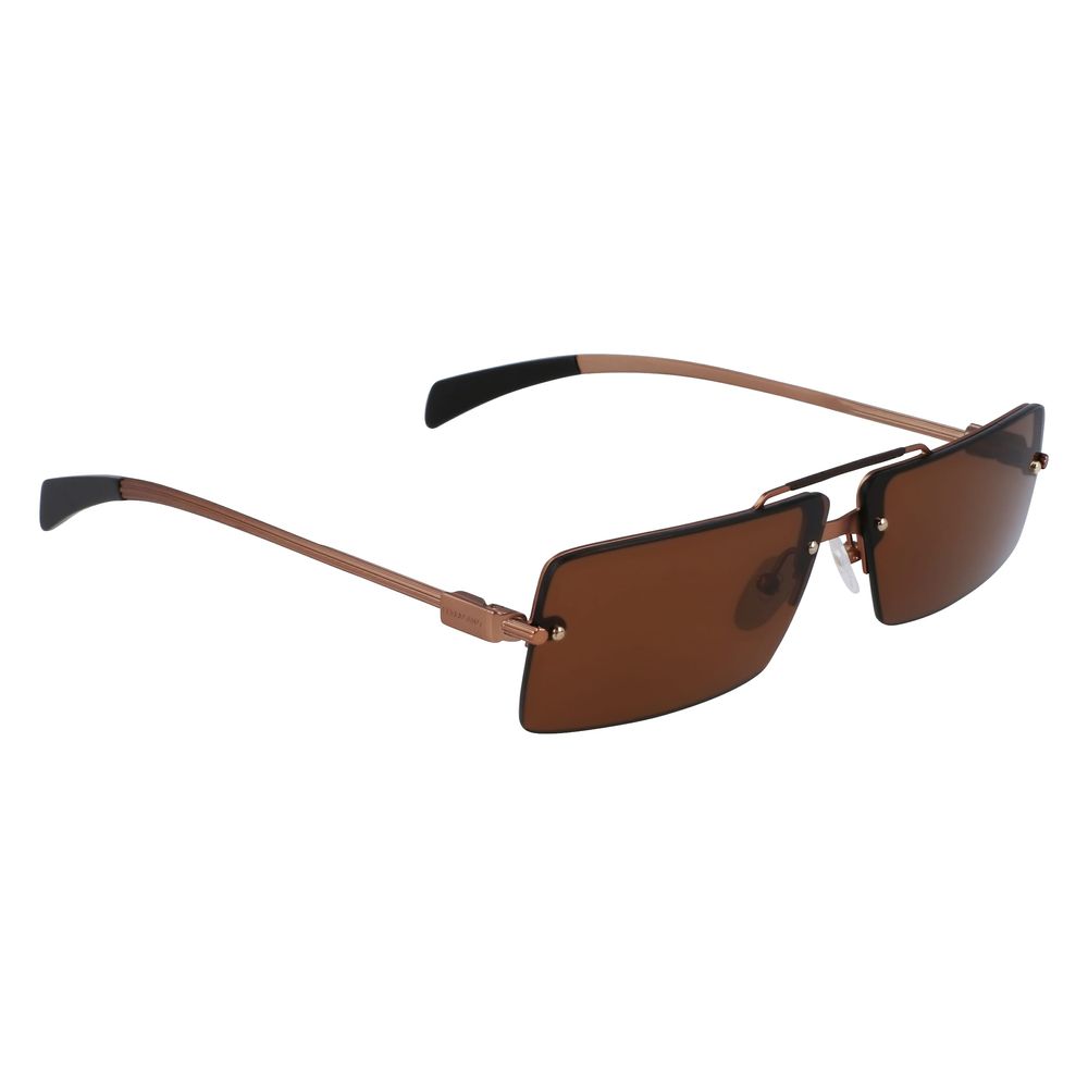 Ferragamo Yellow Metal Sunglasses for Elevated Elegance