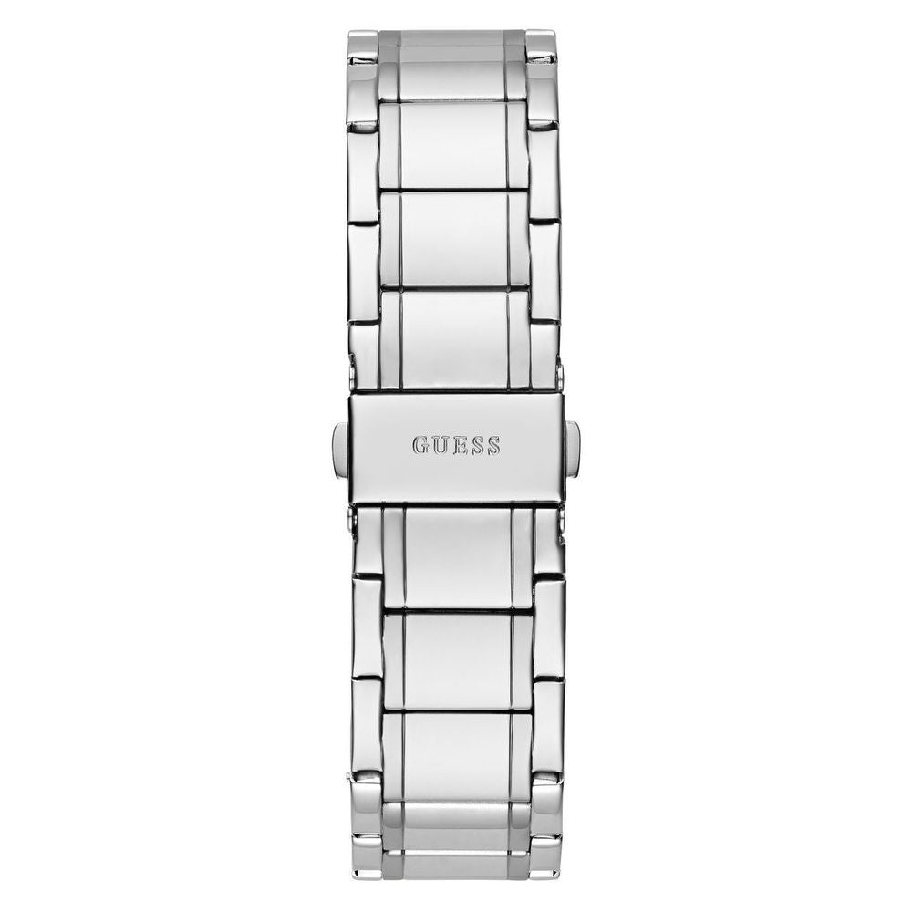 Guess Gray Stainless Steel Watch with Blue Dial Elegance