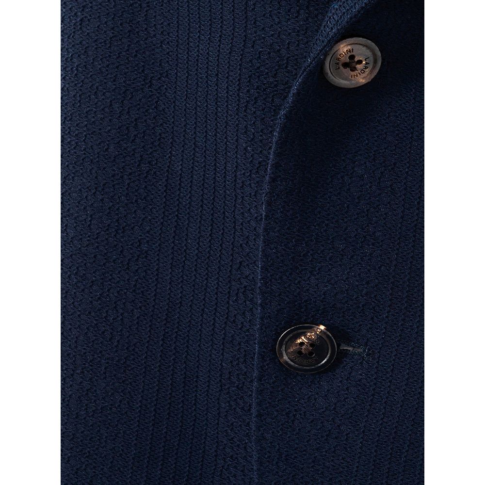 Lardini Blue Cotton Jacket for Elevated Sophistication