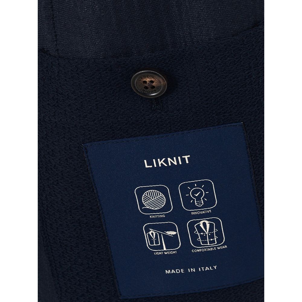 Lardini Blue Cotton Jacket for Elevated Sophistication