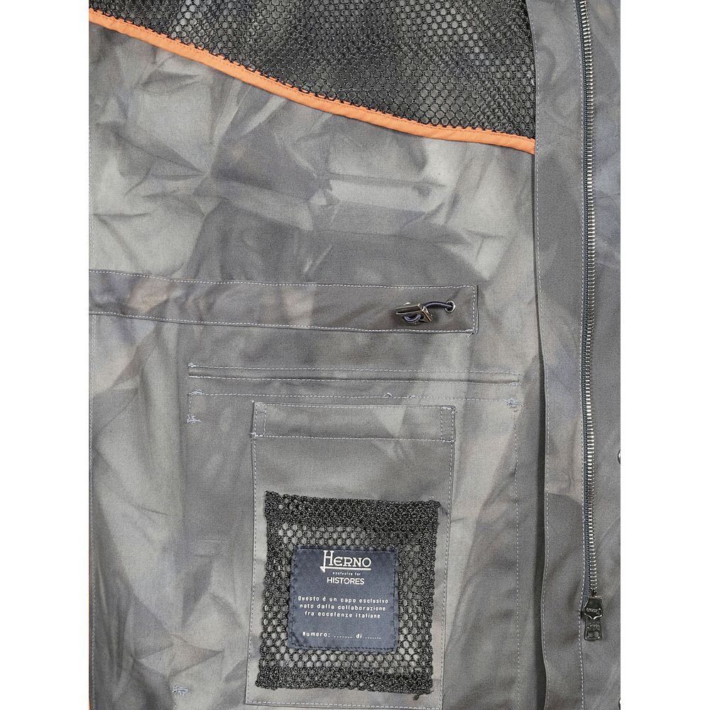 Herno Army Green Cotton Jacket with Contemporary Camouflage Design