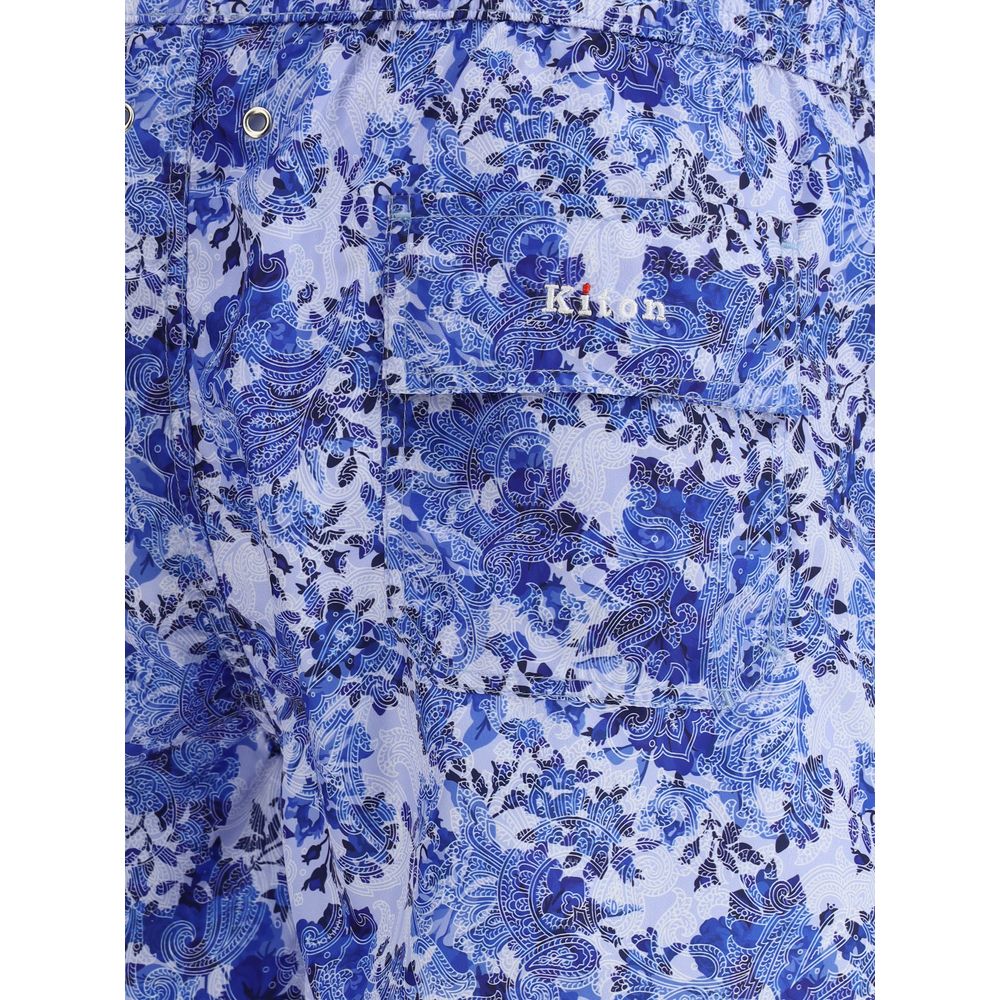 Kiton Multicolour Cotton Swimshorts - Luxury Summer Style