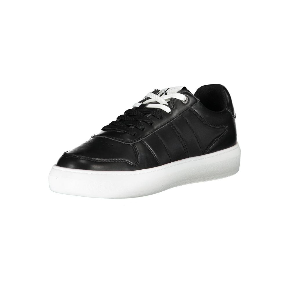 Calvin Klein Black Leather Sneaker with Signature Style