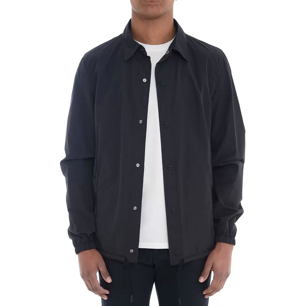 Herno Blue Nylon Jacket: Sophisticated Outerwear Essential