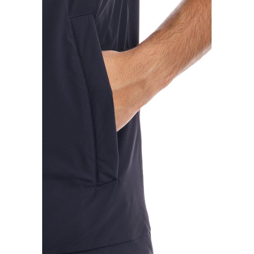Herno Blue Nylon Vest: Contemporary Luxury Outerwear