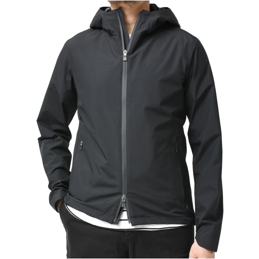 Herno Black Nylon Jacket for Refined Minimalist Style