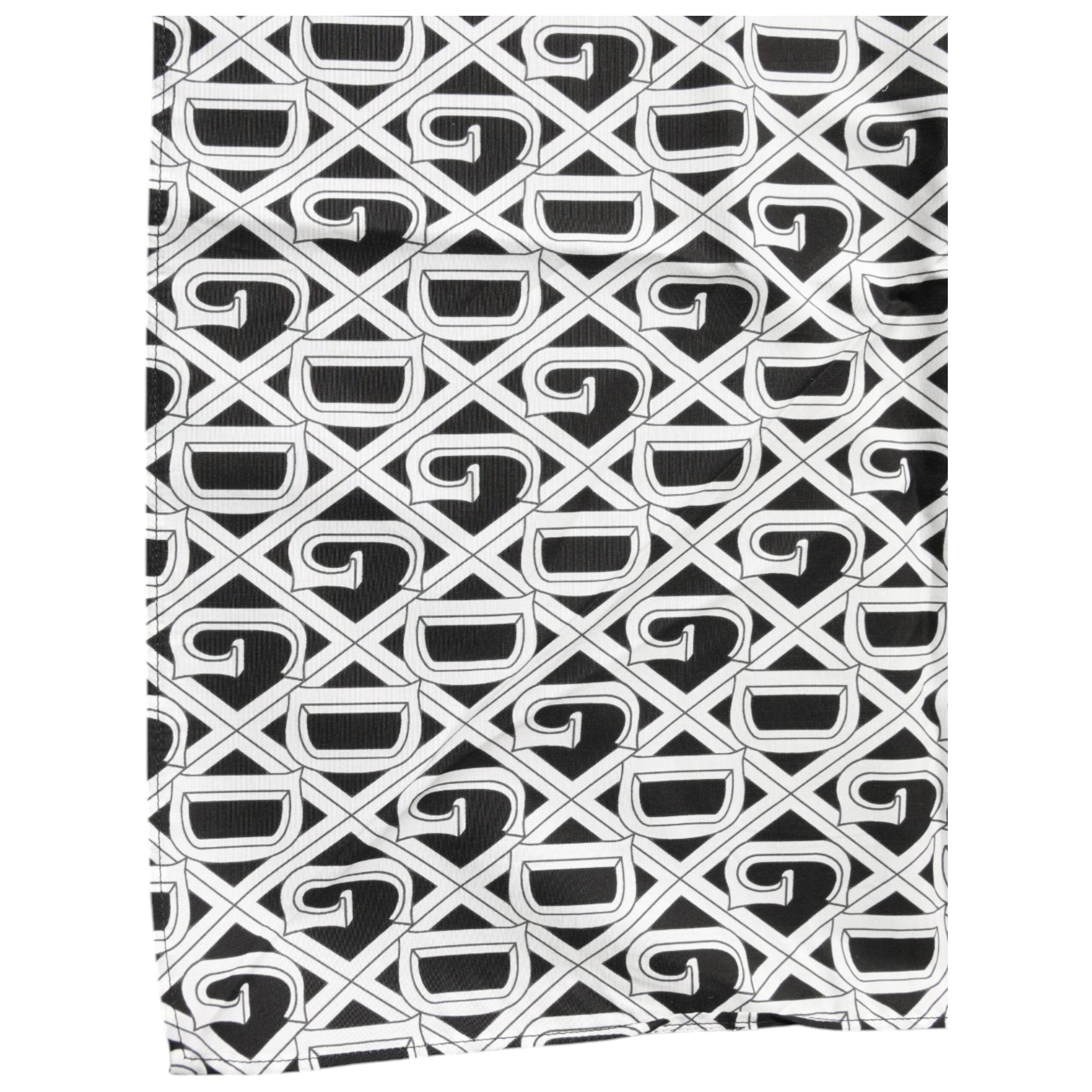 Dolce & Gabbana White Cotton Logo Monogram Bandana Scarf