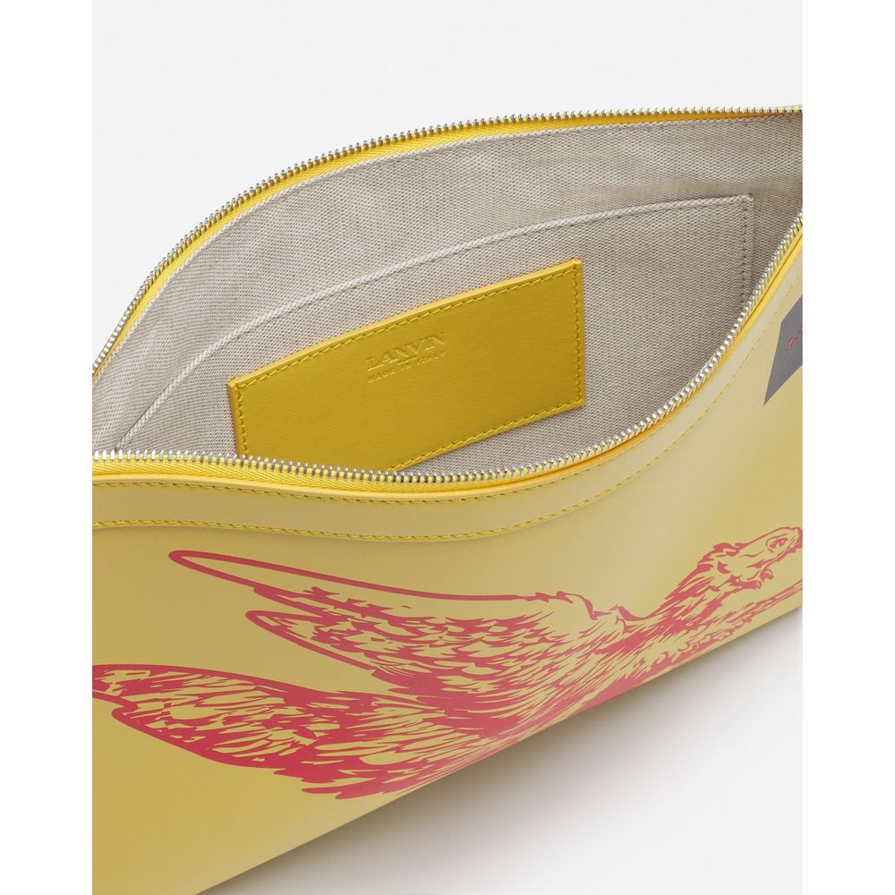 Lanvin Yellow Leather Wallet - Elegant Accessory Redefined