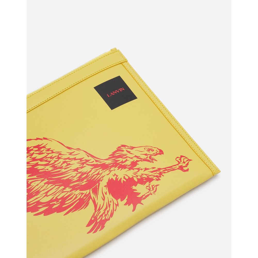 Lanvin Yellow Leather Wallet - Elegant Accessory Redefined