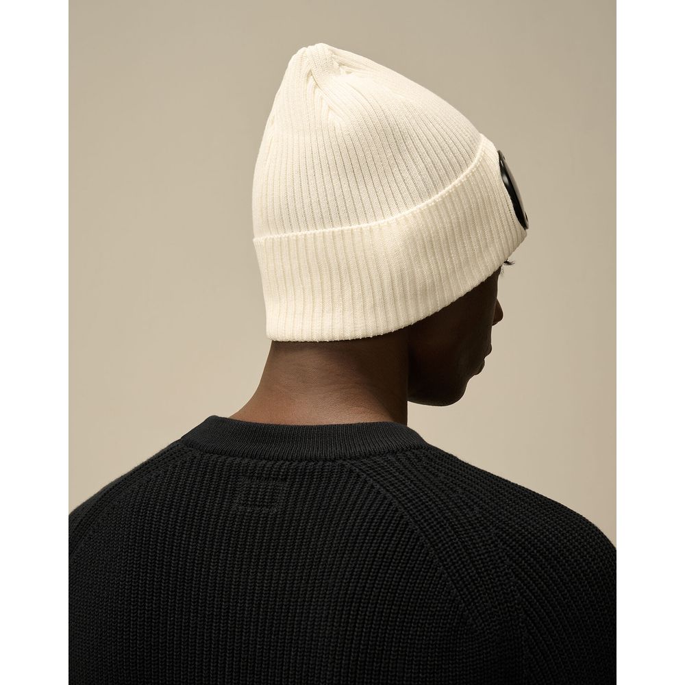 C.P. Company Black Wool Cap for Elevated Style