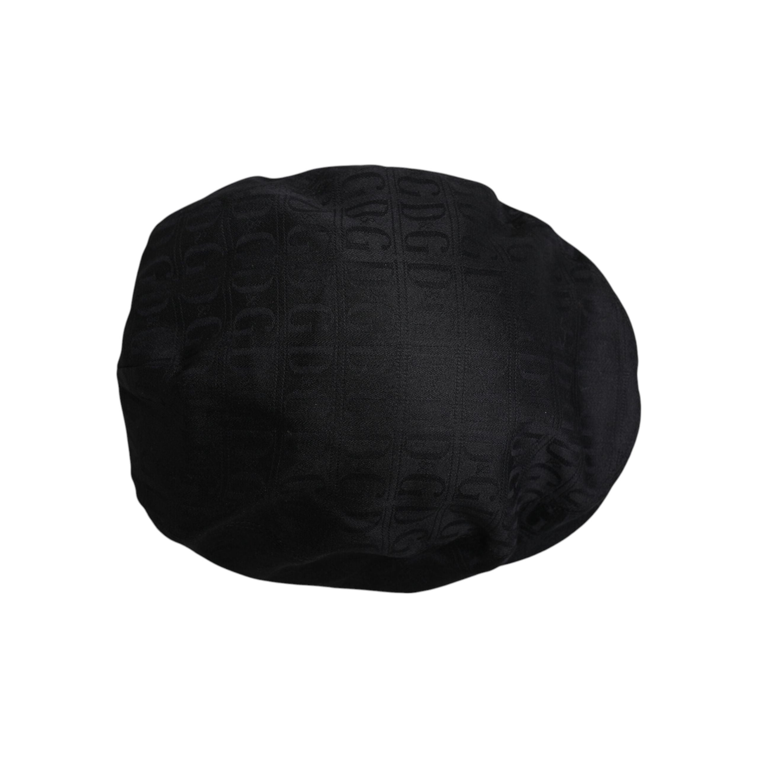 Dolce & Gabbana Black Wool Newsboy Capello Cabbie Hat