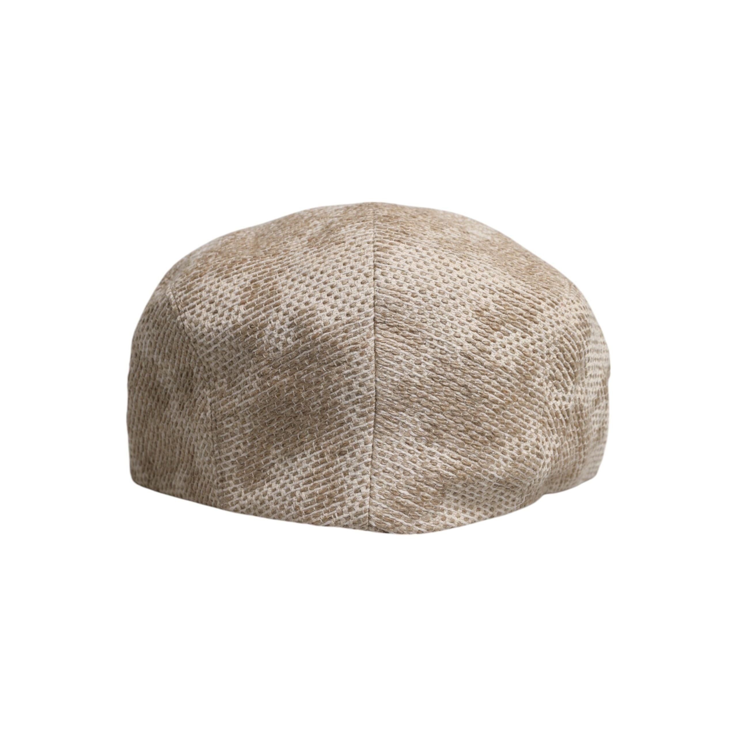 Dolce & Gabbana Beige Floral Linen Newsboy Hat Elegance
