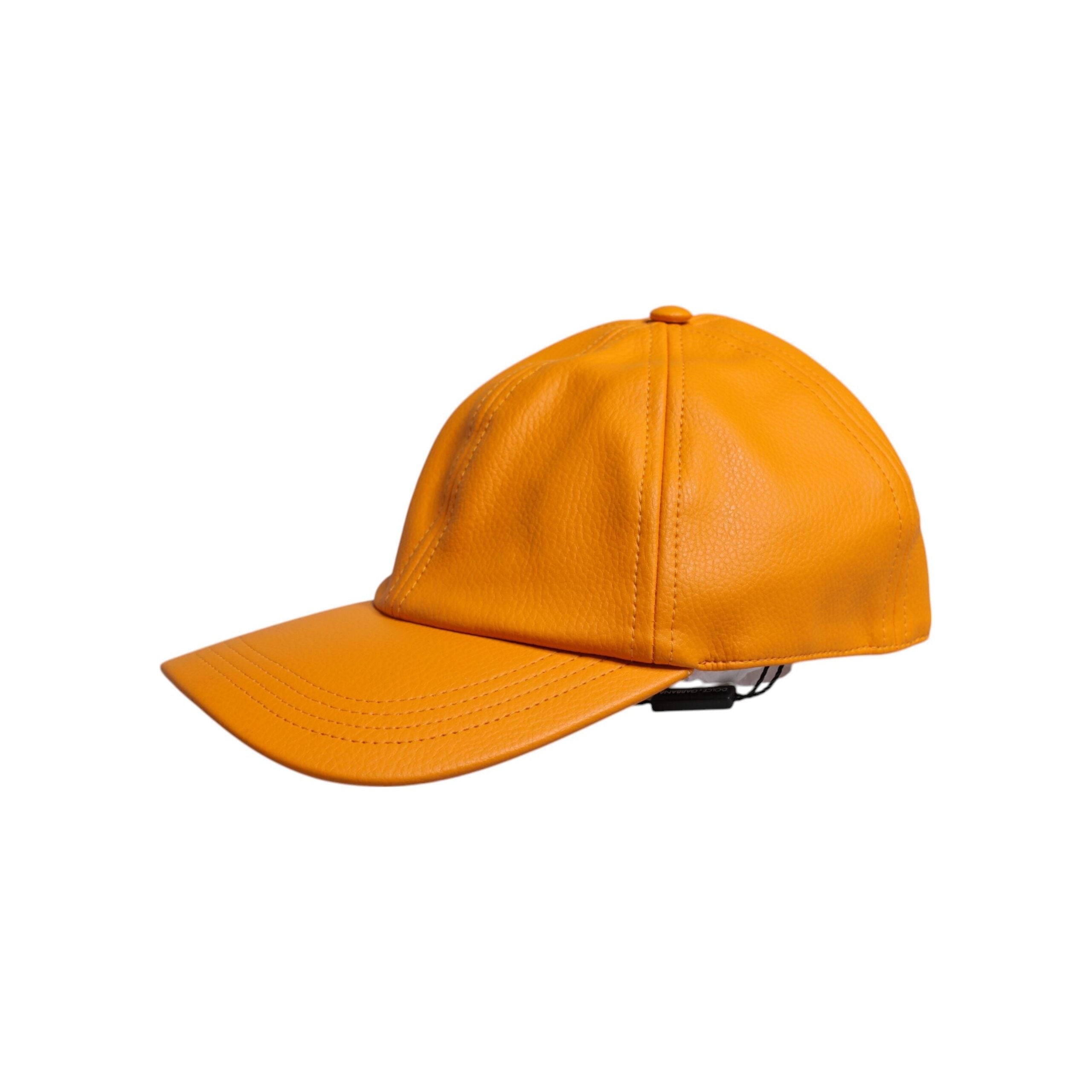 Dolce & Gabbana Orange Cotton 6 Panels Baseball Cap