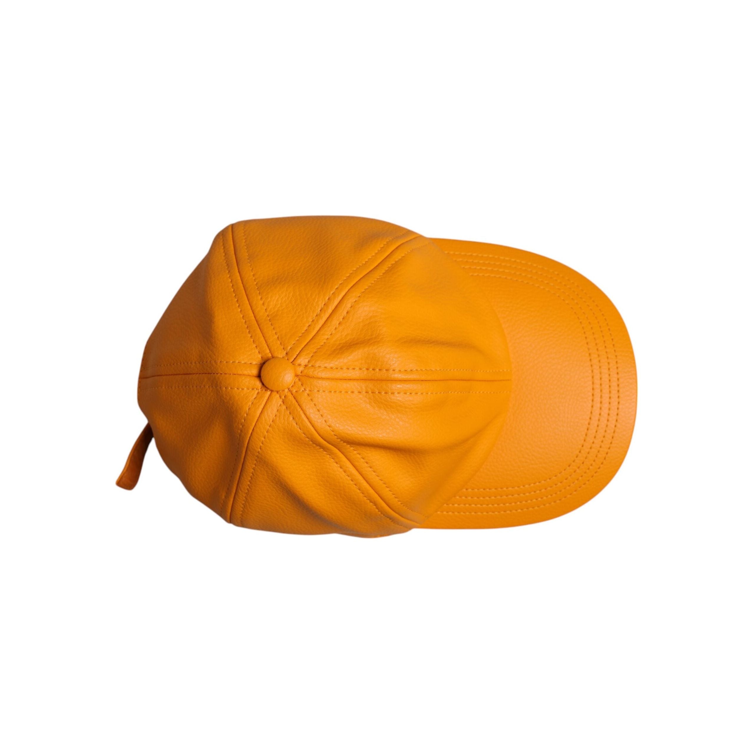 Dolce & Gabbana Orange Cotton 6 Panels Baseball Cap