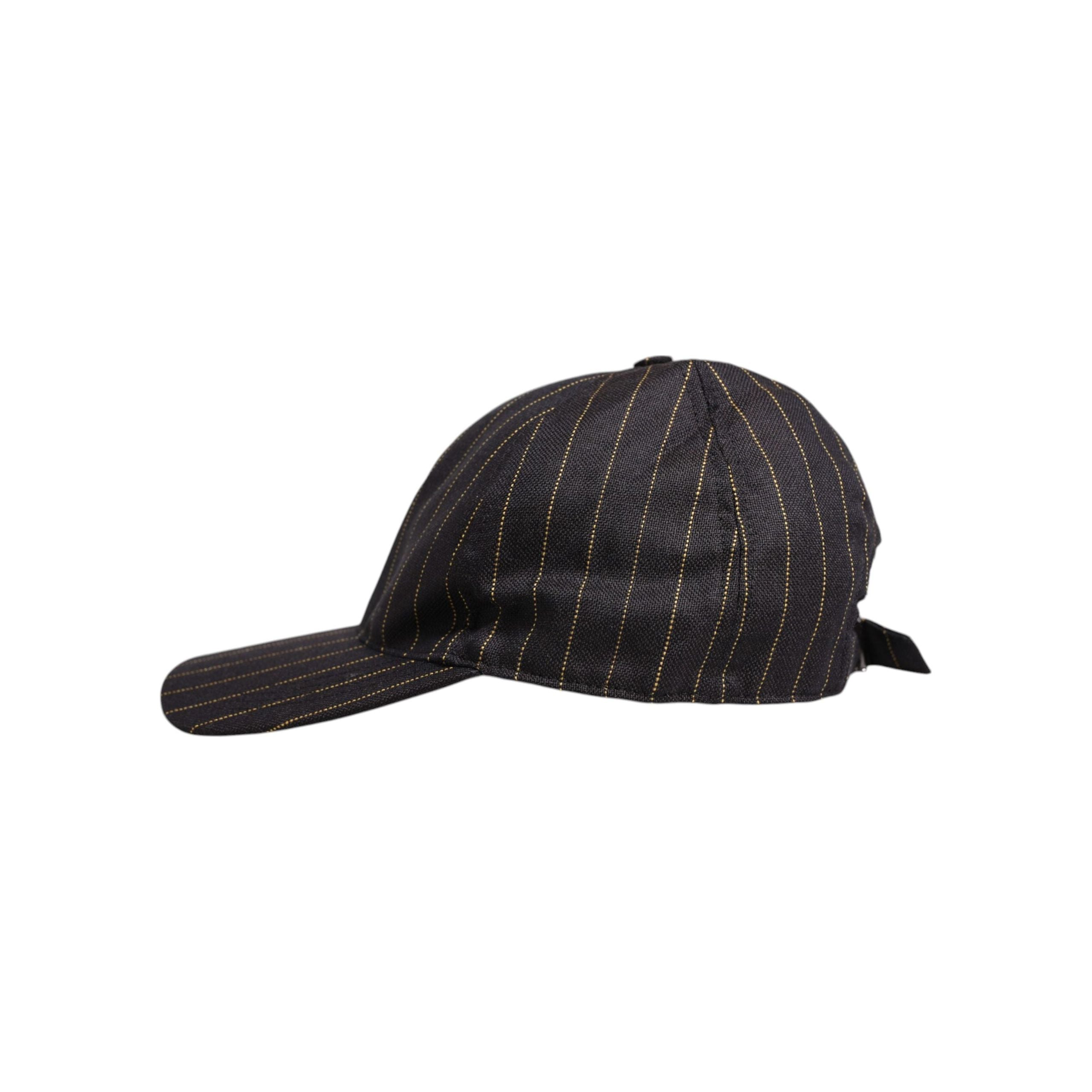 Dolce & Gabbana Brown Stripes Cotton 6 Panels Baseball Cap