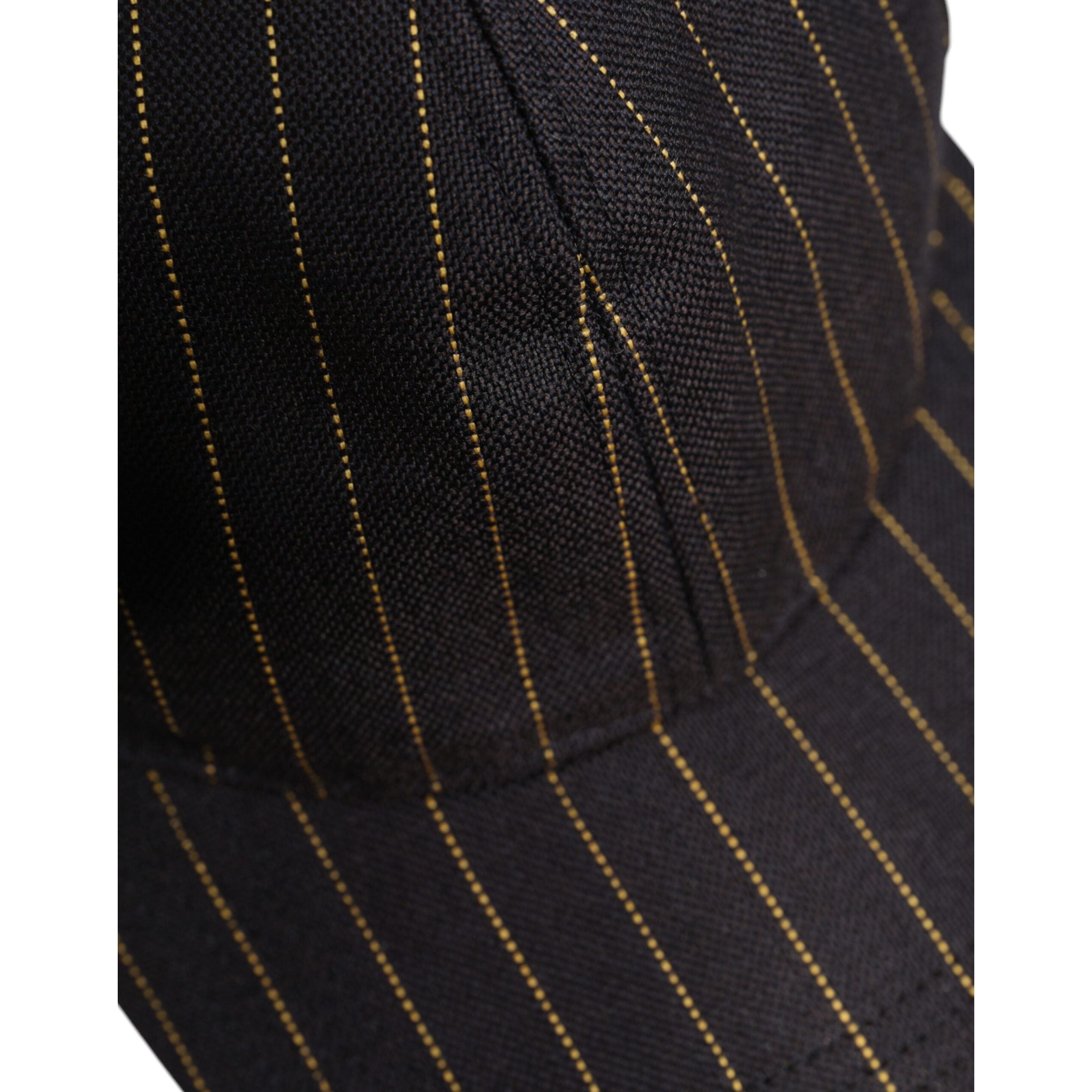 Dolce & Gabbana Brown Stripes Cotton 6 Panels Baseball Cap