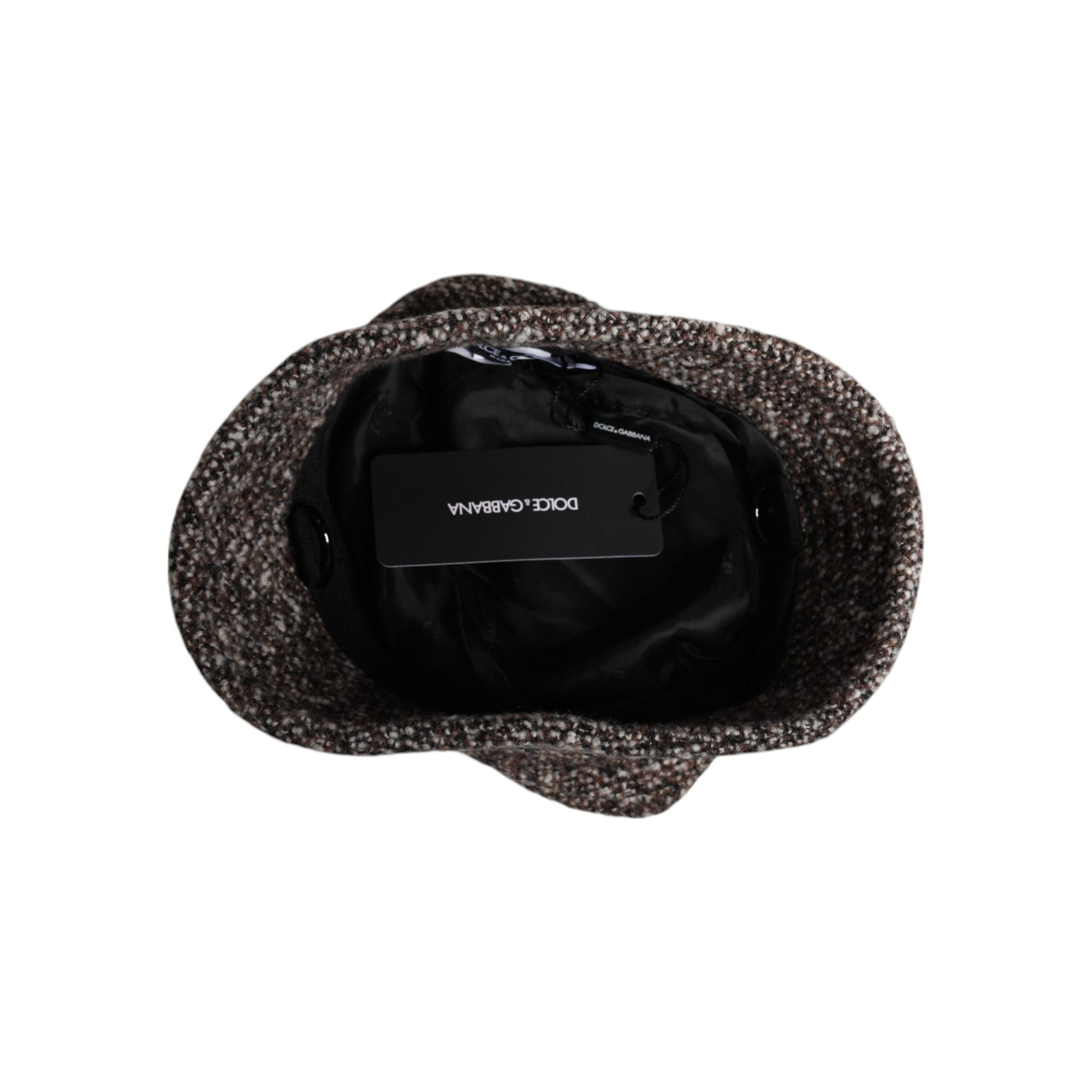 Dolce & Gabbana Brown Alpaca Wool Woven Bucket Hat