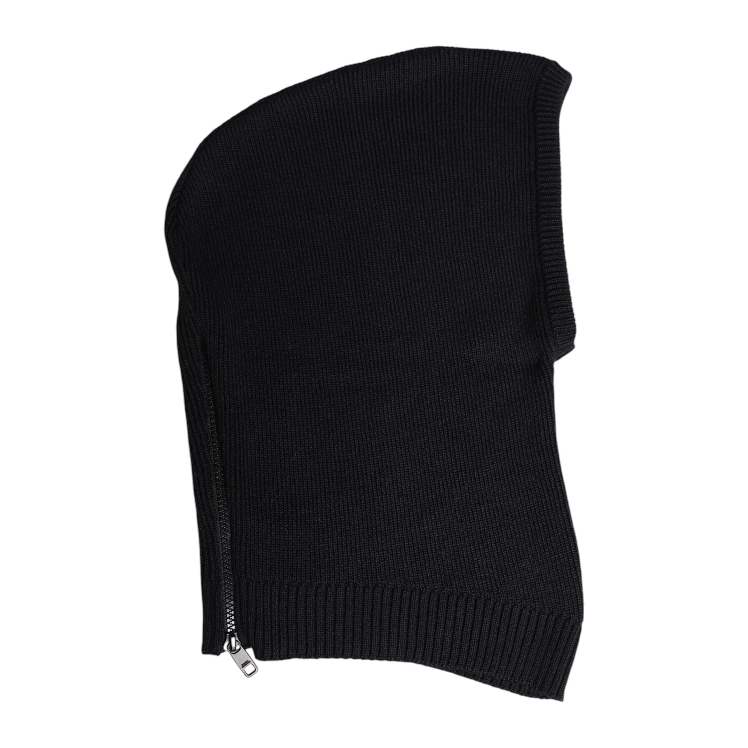 Dolce & Gabbana Black Wool Whole Head Wrap Balaclava Hat