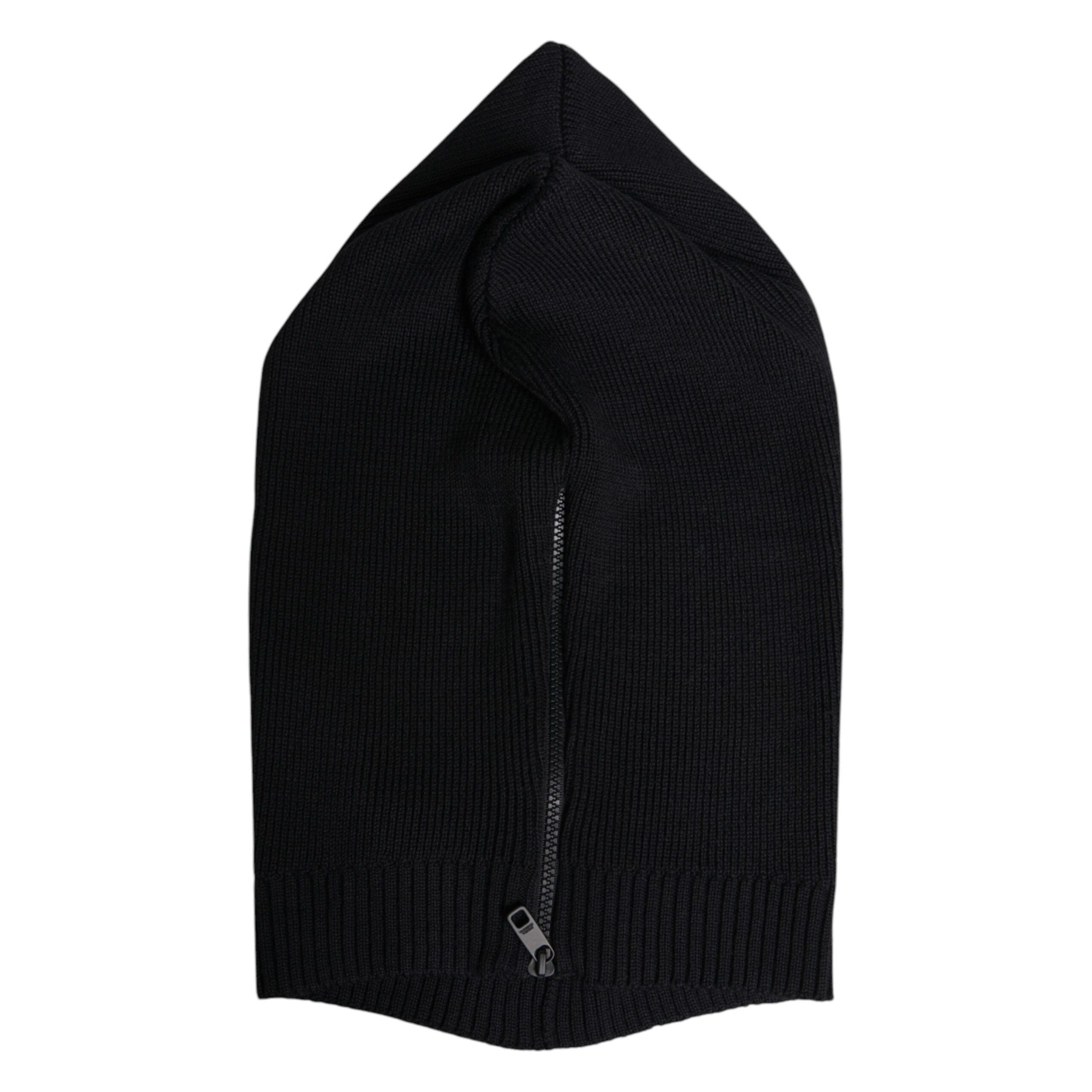 Dolce & Gabbana Black Wool Whole Head Wrap Balaclava Hat