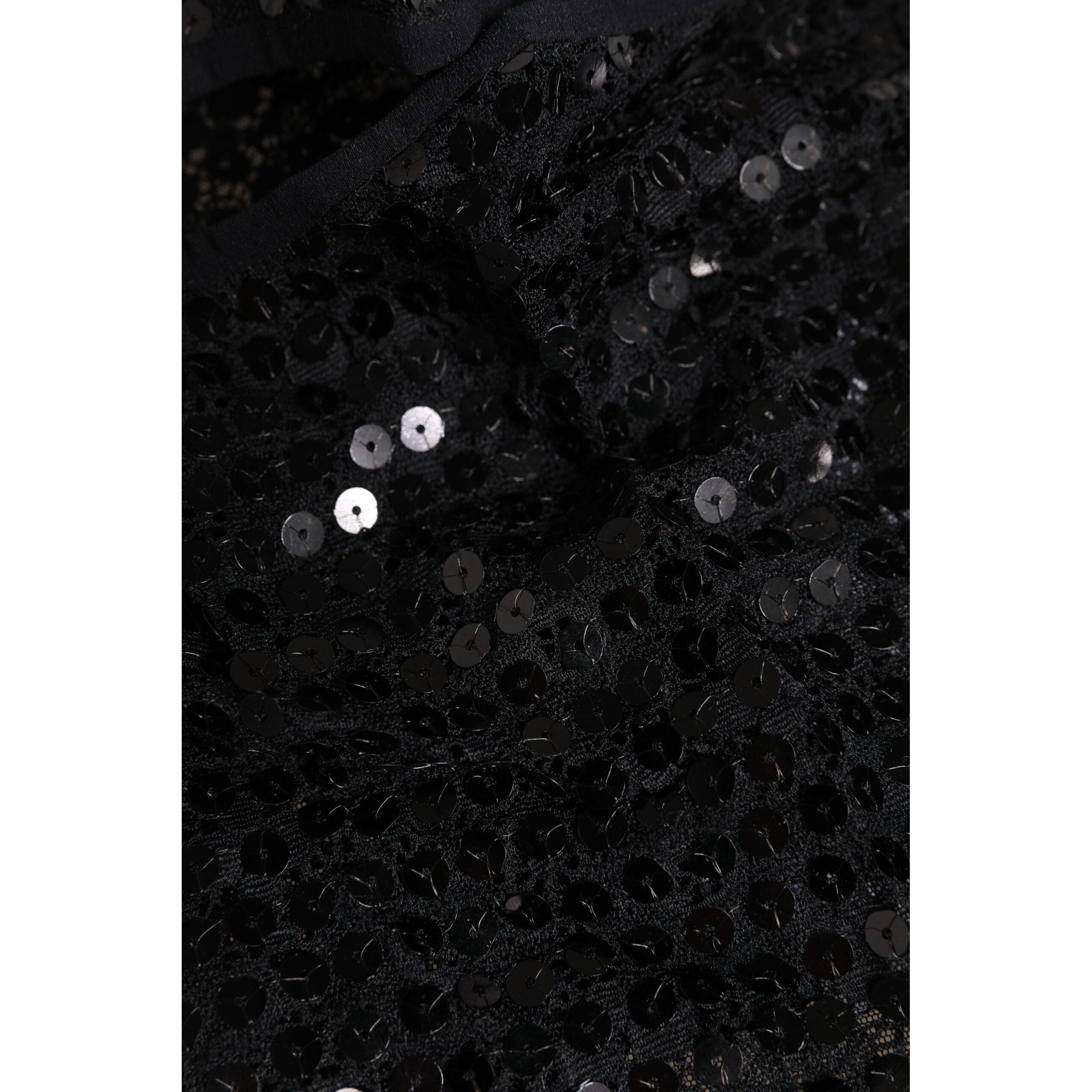 Dolce & Gabbana Black Sequined Nylon Ski Mask Balaclava Hat