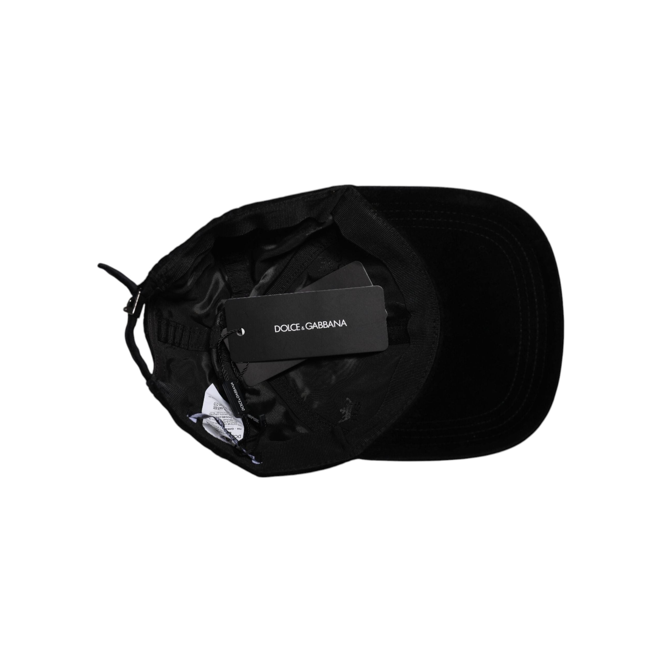 Dolce & Gabbana Black Cotton 6 Panels Baseball Cap