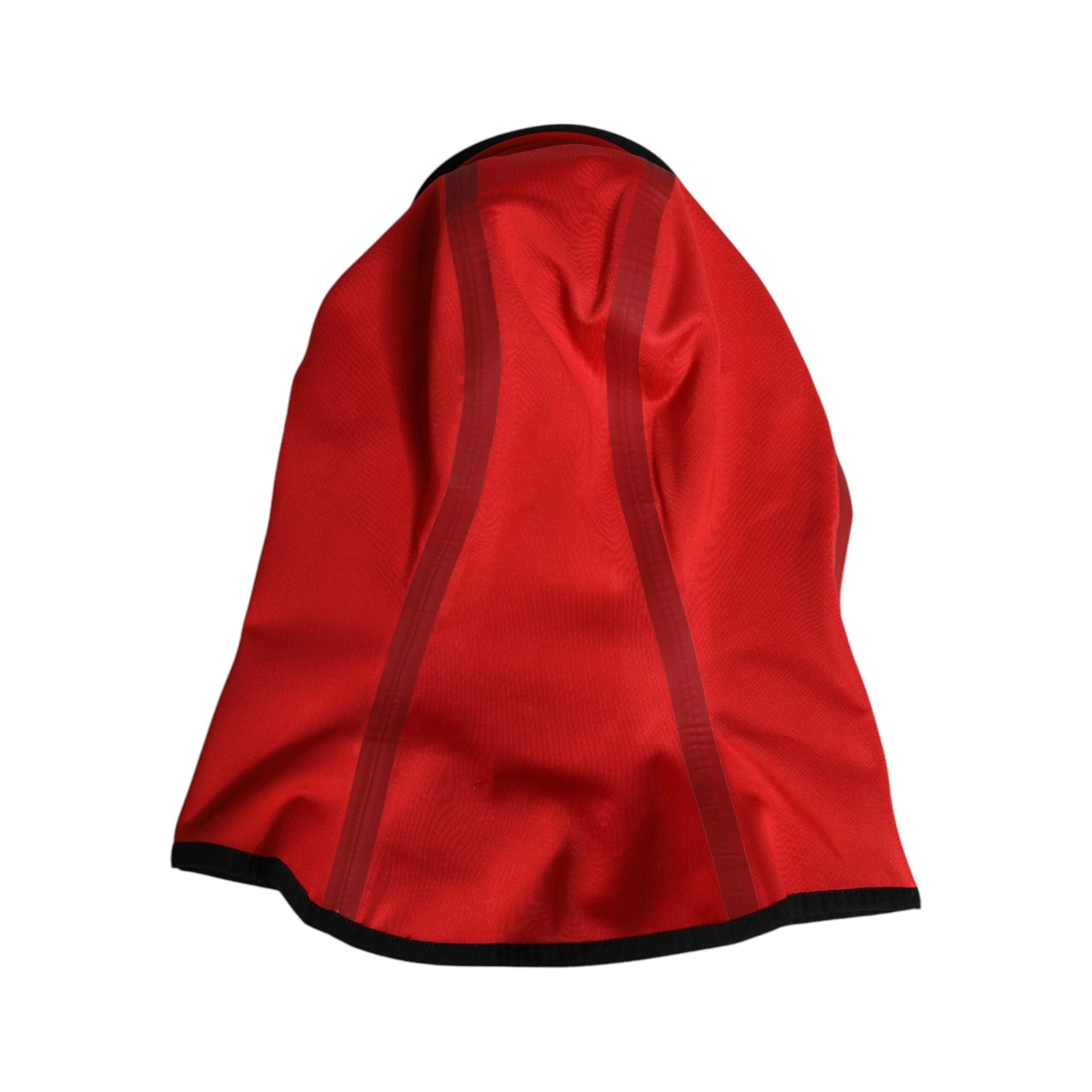Dolce & Gabbana Red Wool Wide Brim Balaclava Hat