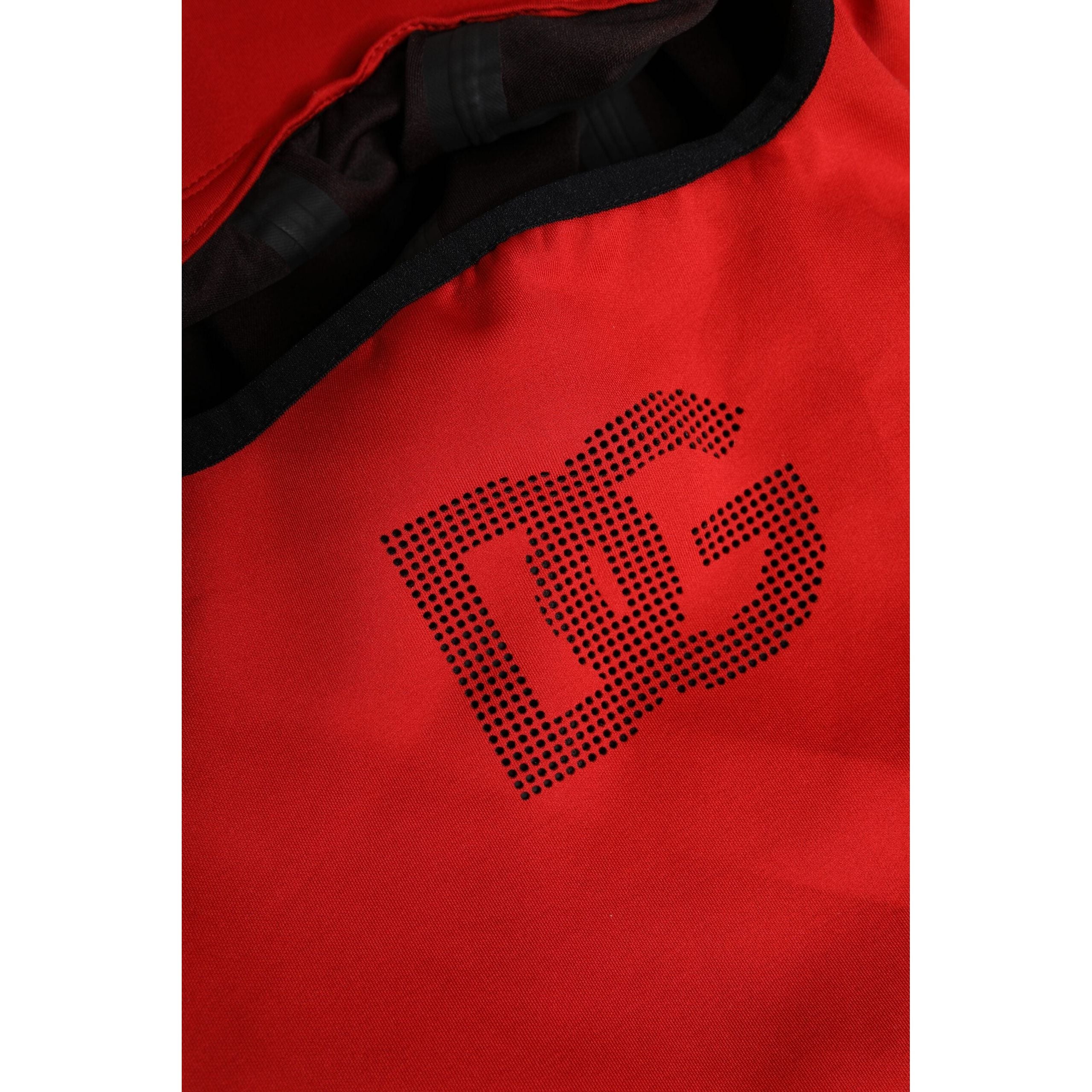 Dolce & Gabbana Red Wool Wide Brim Balaclava Hat