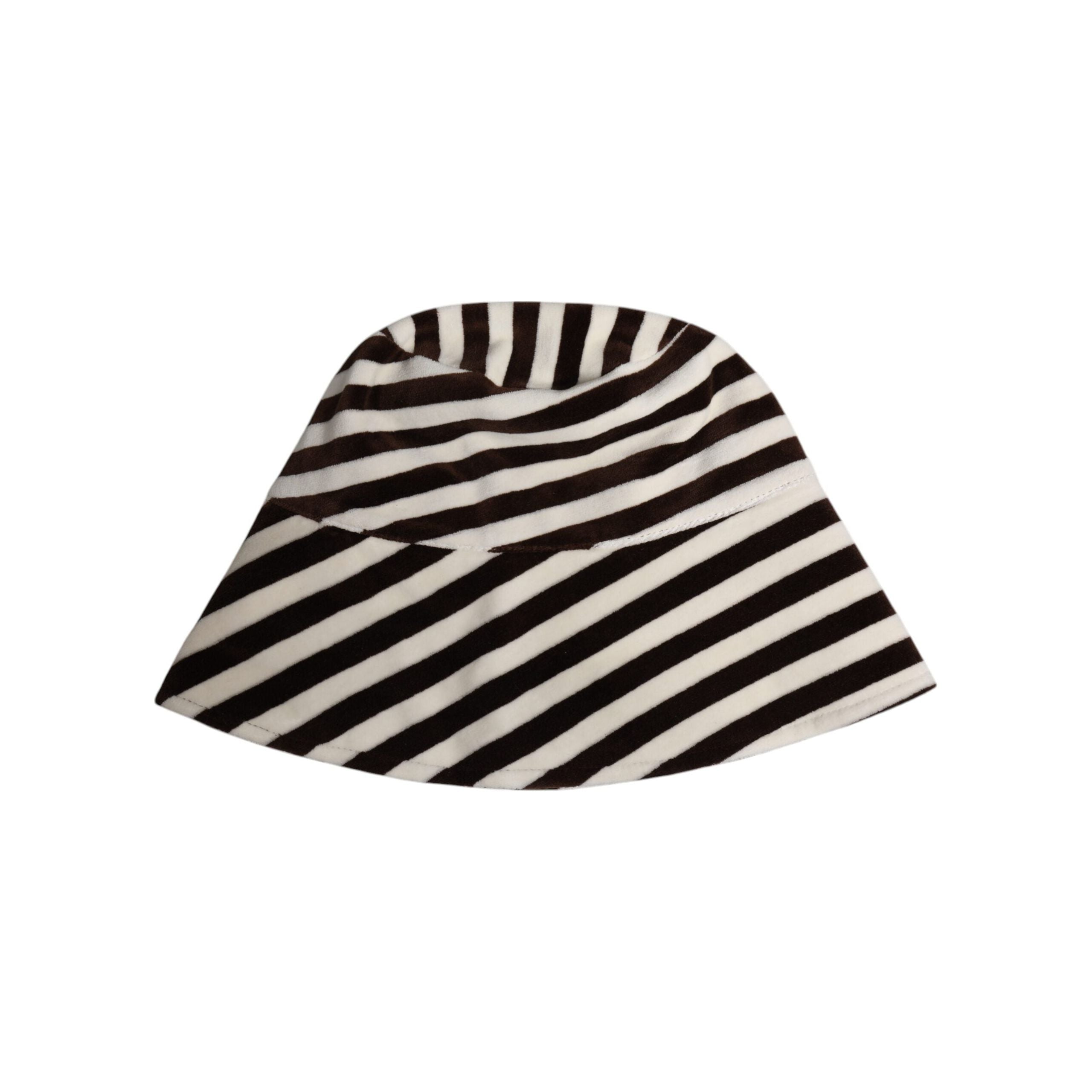 Dolce & Gabbana Black White Stripes Cotton Bucket Cap